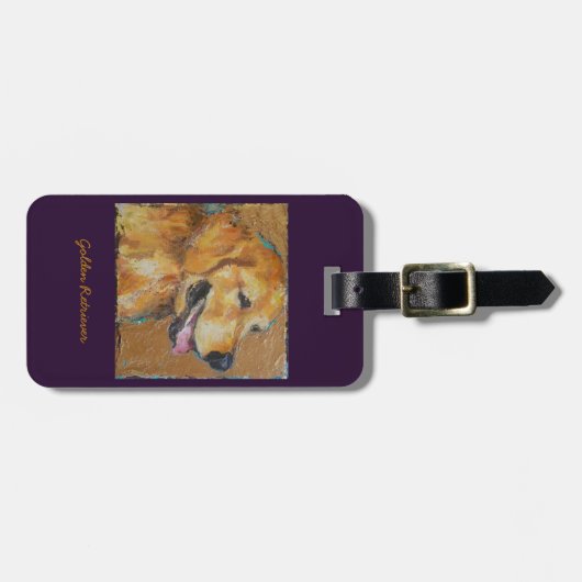 Golden retrievergeldbeutel, Gepäckanhänger oder (Vorderseite horizontal)
