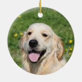 Golden retrieverHeadshot 1 Keramik Ornament (Hinten)