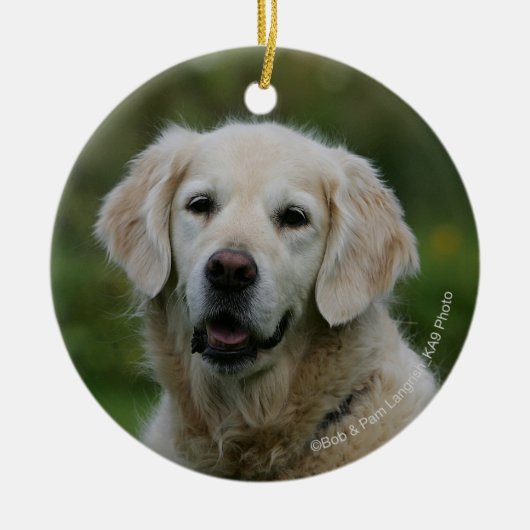 Golden retrieverHeadshot 2 Keramikornament (Vorne)
