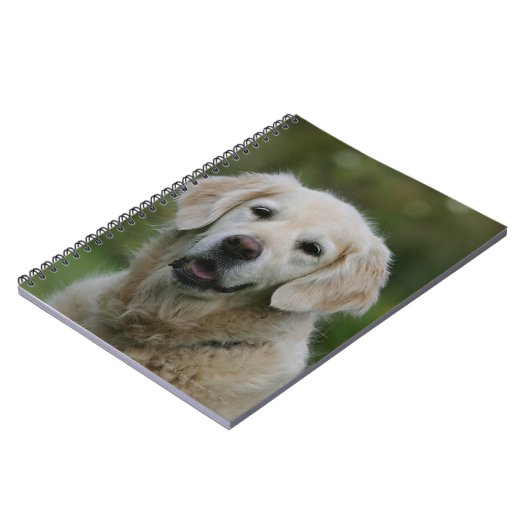 Golden retrieverHeadshot 2 Notizblock (Linke Seite)