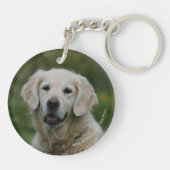 Golden retrieverHeadshot 2 Schlüsselanhänger (Rückseite)