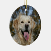 Golden retrieverHeadshot 3 Keramikornament (Rechts)