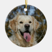 Golden retrieverHeadshot 3 Keramikornament (Vorne)