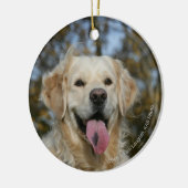Golden retrieverHeadshot 3 Keramikornament (Links)