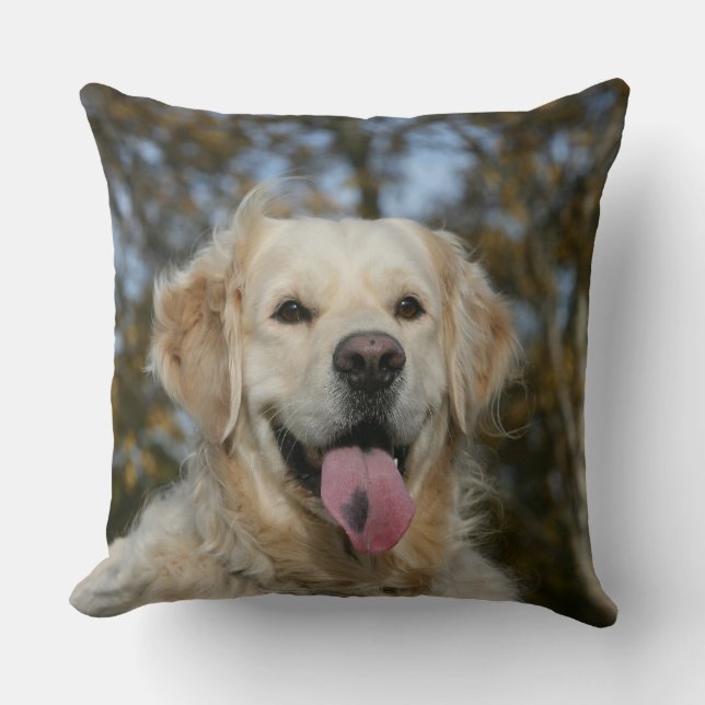 Golden retrieverHeadshot 3 Kissen (Vorderseite)