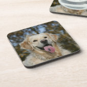 Golden retrieverHeadshot 3 Untersetzer (Linke Seite)