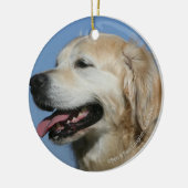 Golden retrieverHeadshot 4 Keramikornament (Links)