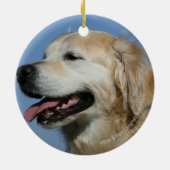 Golden retrieverHeadshot 4 Keramikornament (Hinten)