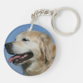 Golden retrieverHeadshot 4 Schlüsselanhänger (Rückseite)