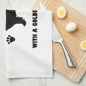 golden retrieverhundeentwurf geschirrtuch (Viertel Falte)