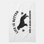 golden retrieverhundeentwurf geschirrtuch (Vertikal)