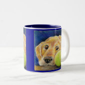 Golden retrieverkunst zweifarbige tasse (VorderseiteRechts)