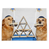 Golden retrievermatzo-Spaß-Passahfest Große Geschenktüte (Vorderseite)