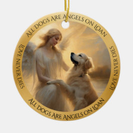 Golden RetrieverPersonalisierte Angel-Gedenkstätte Keramik Ornament