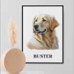 Golden RetrieverPortrait Personalisiert Poster<br><div class="desc">Dieses Design kann durch Auswahl der Option Design bearbeiten personalisiert werden. Sie können auch auf andere Gegenstände übertragen. Kontaktieren Sie mich unter colorflowcreations@gmail.com oder nutzen Sie die Chat-Option oben auf der Seite, wenn Sie dieses Design auf einem anderen Produkt haben möchten oder Hilfe bei diesem Design benötigen. Sehen Sie mehr...</div>