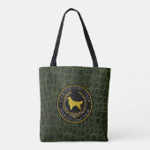 Golden retrieverringside-Leder-Muster Tasche (Rückseite)