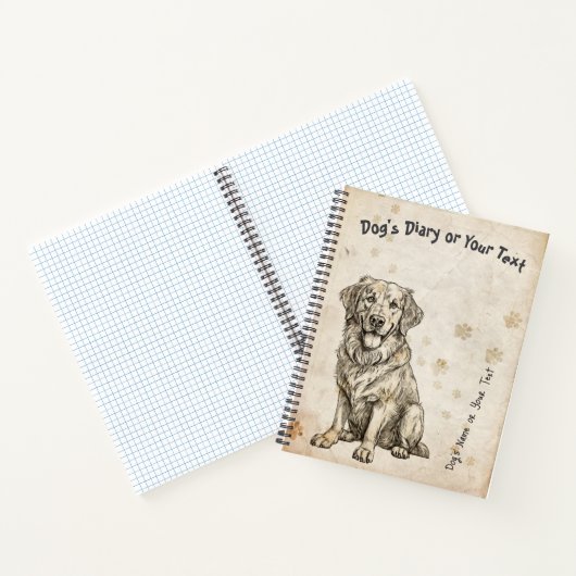 Golden Retriever's Diary Notizblock (Innenseite)