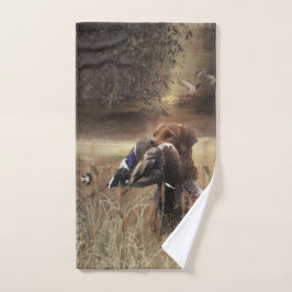 Golden Retrievers , Entenjagd Tapestry Poster C Badhandtuch Set
