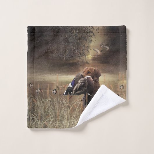 Golden Retrievers , Entenjagd Tapestry Poster C Badhandtuch Set (Waschlappen)