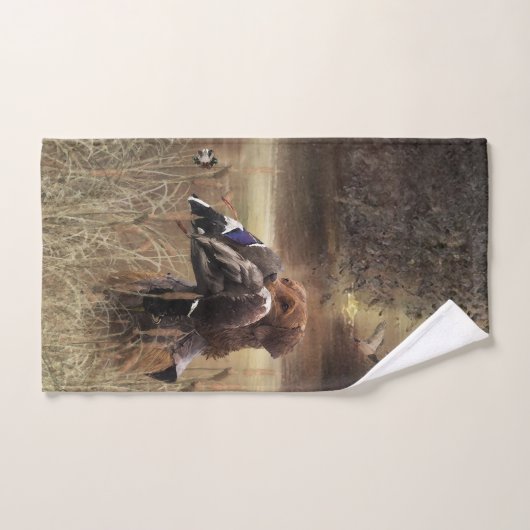 Golden Retrievers , Entenjagd Tapestry Poster C Badhandtuch Set (Handtuch)