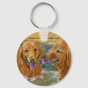 Golden Retrievers Frolischer Schlüsselanhänger