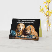 Golden Retrievers Funny Birthday Stitches Karte (Gelbe Blume)