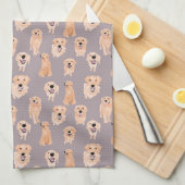 Golden Retrievers Geschirrtuch (Viertel Falte)