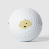 Golden Retrievers. Golfbälle für Golden Labrador (Vorderseite)