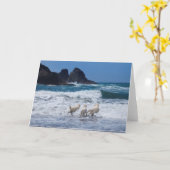 Golden Retrievers Grußkarte Karte (Gelbe Blume)