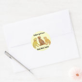 Golden Retrievers Gute Arbeitsticker Runder Aufkleber (Umschlag)
