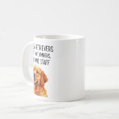 Golden Retrievers haben keine Besitzer, die sie ha Kaffeetasse (Vorderseite Links)