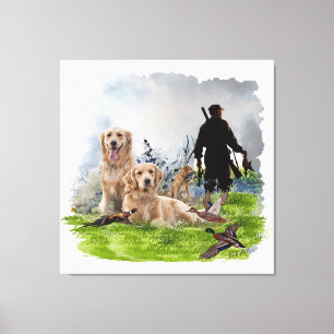 Golden Retrievers - Hervorragende Jagdhunde Leinwanddruck