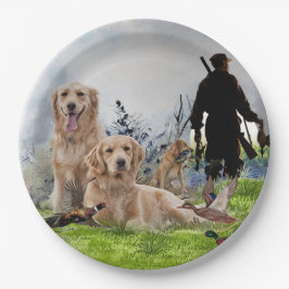 Golden Retrievers - Hervorragende Jagdhunde Pappteller