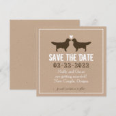 Golden Retrievers Hochzeit Sichern Sie das Datum Einladung (Vorne/Hinten)