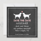 Golden Retrievers Hochzeit Sichern Sie das Datum Save The Date (Vorderseite)
