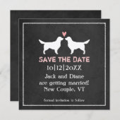 Golden Retrievers Hochzeit Sichern Sie das Datum Save The Date (Vorne/Hinten)