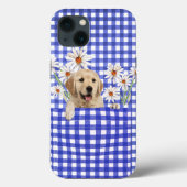 Golden Retrievers in Gingham Pocket Case-Mate iPhone Hülle (Rückseite)