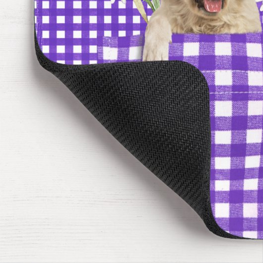 Golden Retrievers in Gingham Pocket Mouse Pad Mousepad (Ecke)