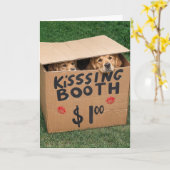 Golden Retrievers in Kissing Box Karte (Gelbe Blume)