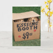 Golden Retrievers in Kissing Box Karte (Gelbe Blume)