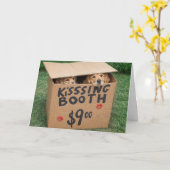 Golden Retrievers in Kissing Box Karte (Gelbe Blume)