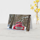 Golden Retrievers in Red Truck Card Karte (Gelbe Blume)