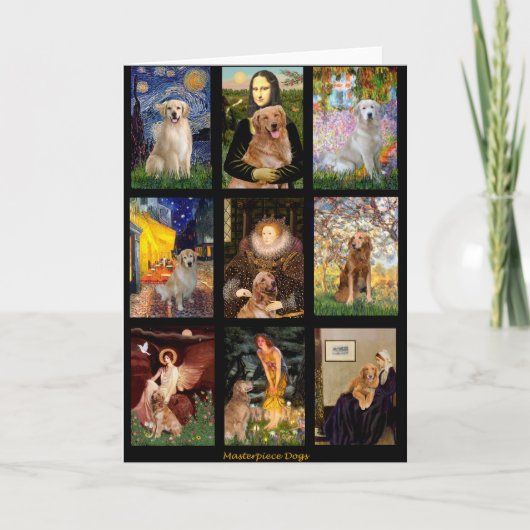 Golden Retrievers Karte (Vorderseite)