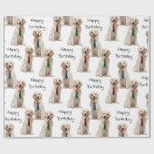 Golden Retrievers mit Neckties Geschenkpapier (Flach)