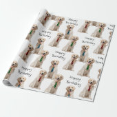 Golden Retrievers mit Neckties Geschenkpapier (Ungerollt)