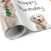 Golden Retrievers mit Neckties Geschenkpapier (Rolleneckpunkt)