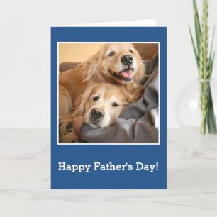 Golden Retrievers mit Vater Vatertag Karte
