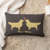 Golden Retrievers Wedding Couple Newlywed Hunde Lendenkissen (Decke)