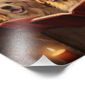 Golden Retrievers Weihnachtsfeiertag Fotodruck (Ecke)