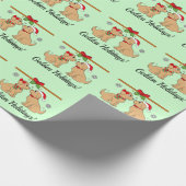 Golden Retrievers zu Weihnachten Geschenkpapier (Ecke)